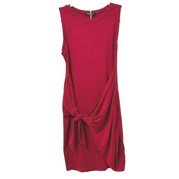 Lillusory Sleeveless Wrap Front T-shirt Mini Dress NWT - Picture 4 of 12